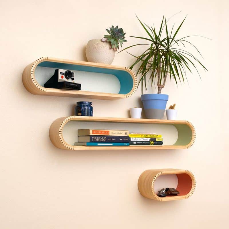 Colorful Wooden Shelves