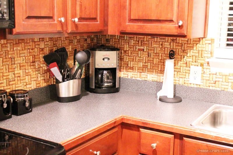 Cork Board Backsplash