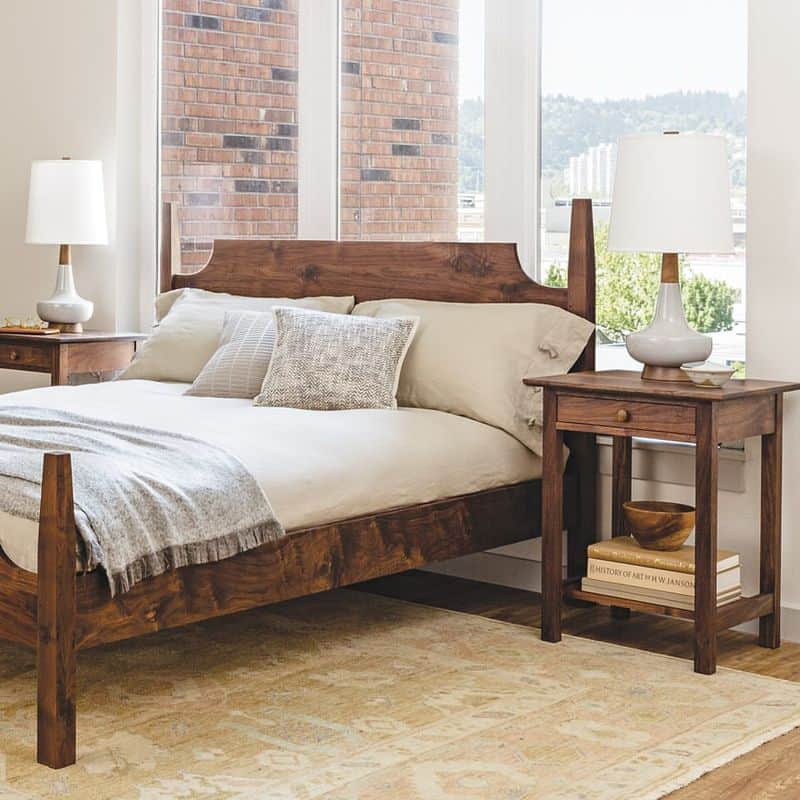 Distressed Wood Bed Frame