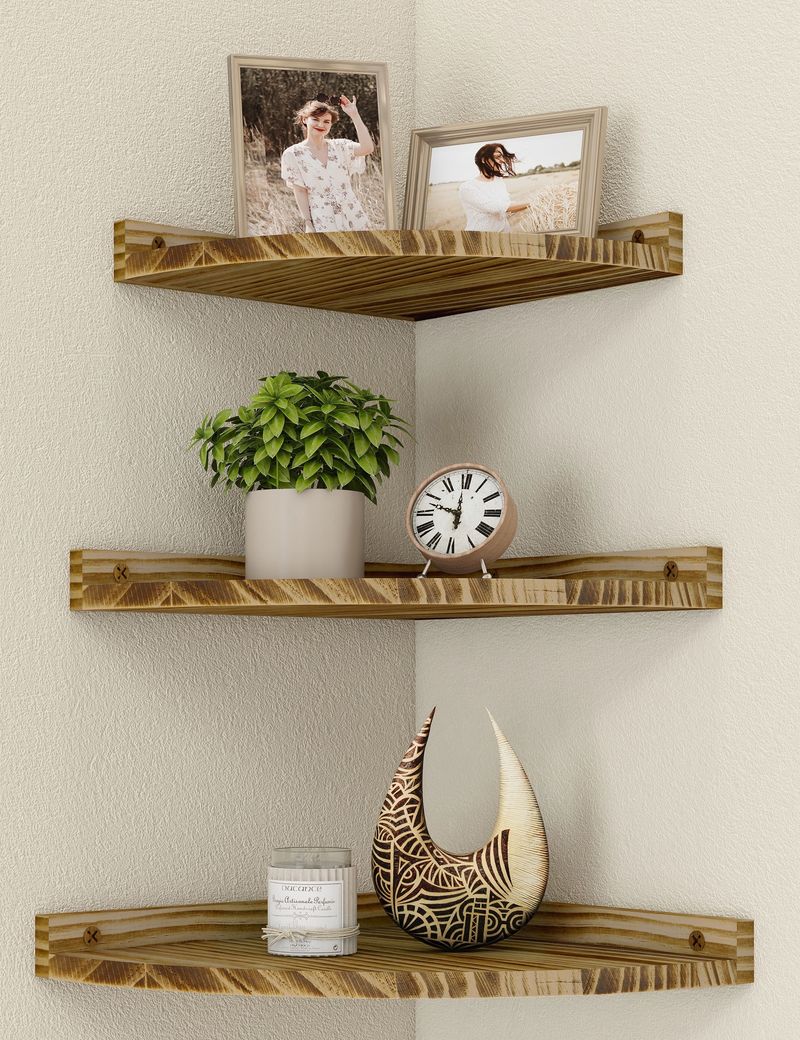 Floating Corner Shelves