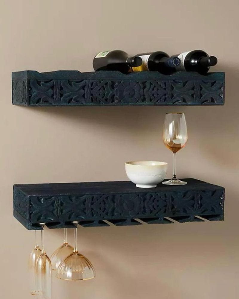 Floating Shelves But Make Them Wine Rack