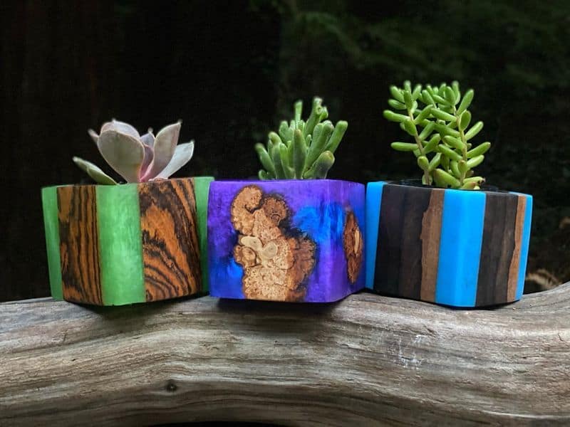 Funky Resin Planters