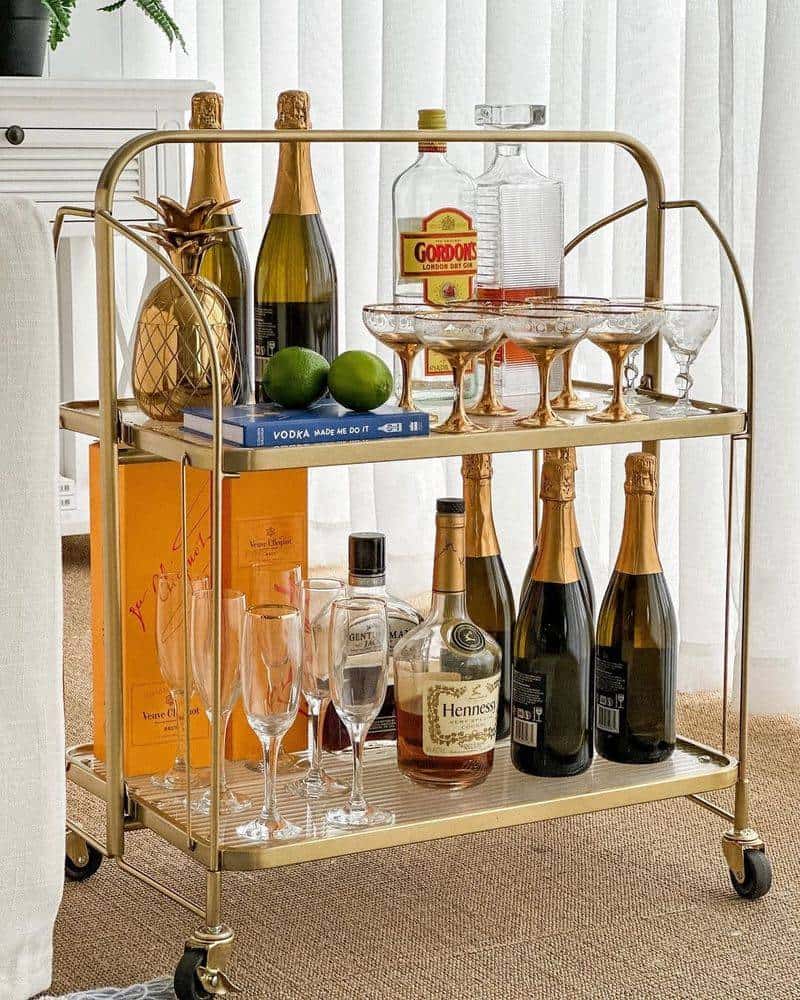 Glass Bar Cart