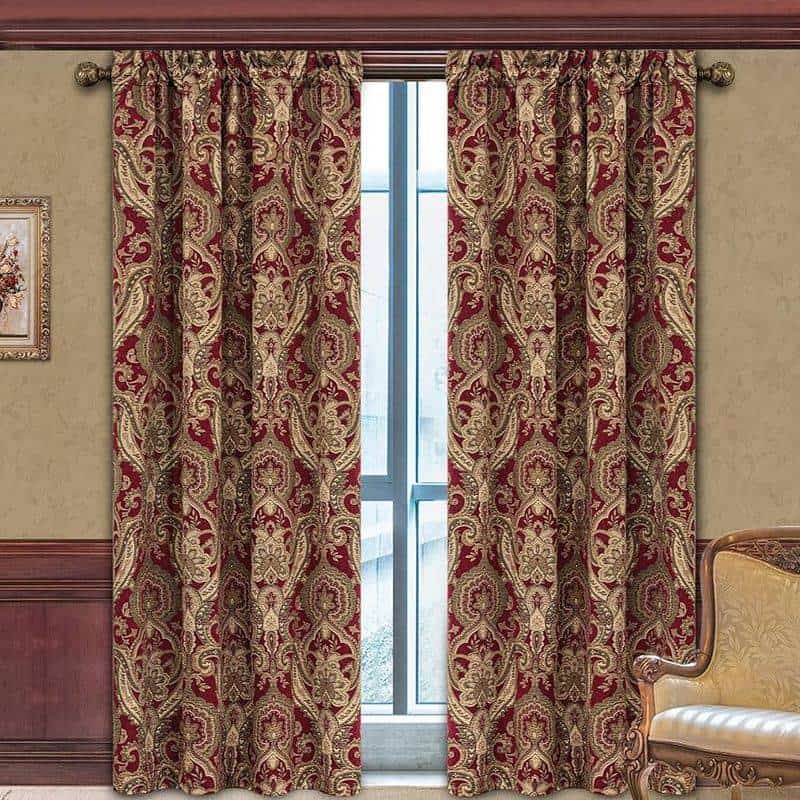 Heavy Brocade Drapes