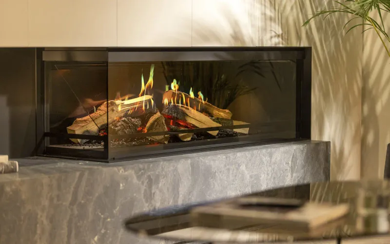 Holographic Fireplace Display