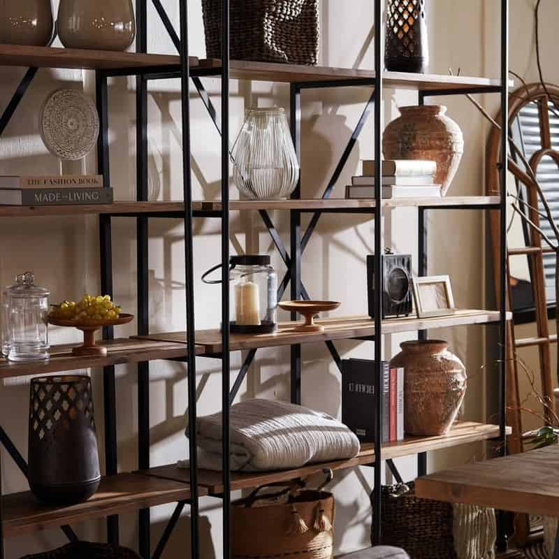 Iron and Wood Bookshelf