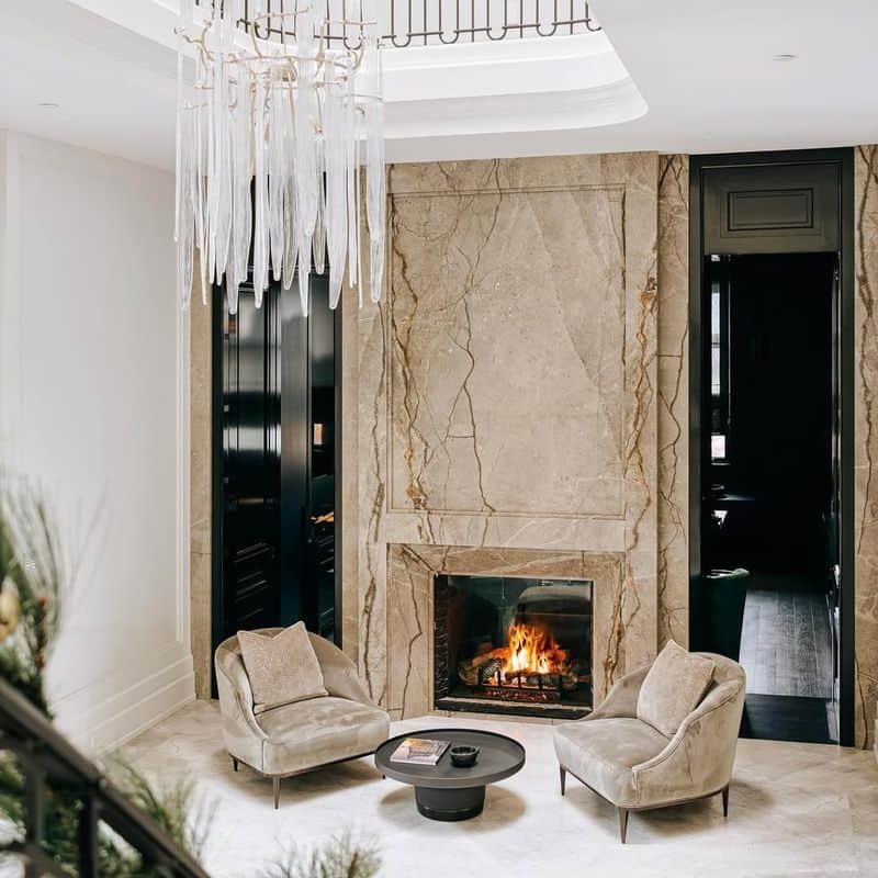 Italian Marble Fireplace