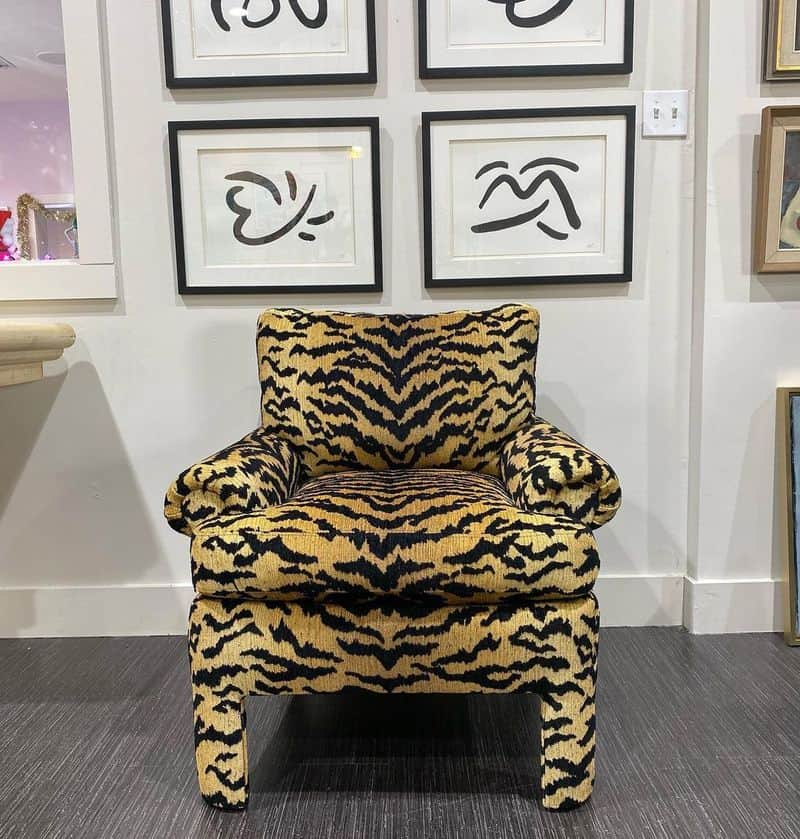 Leopard Print Accent Chair