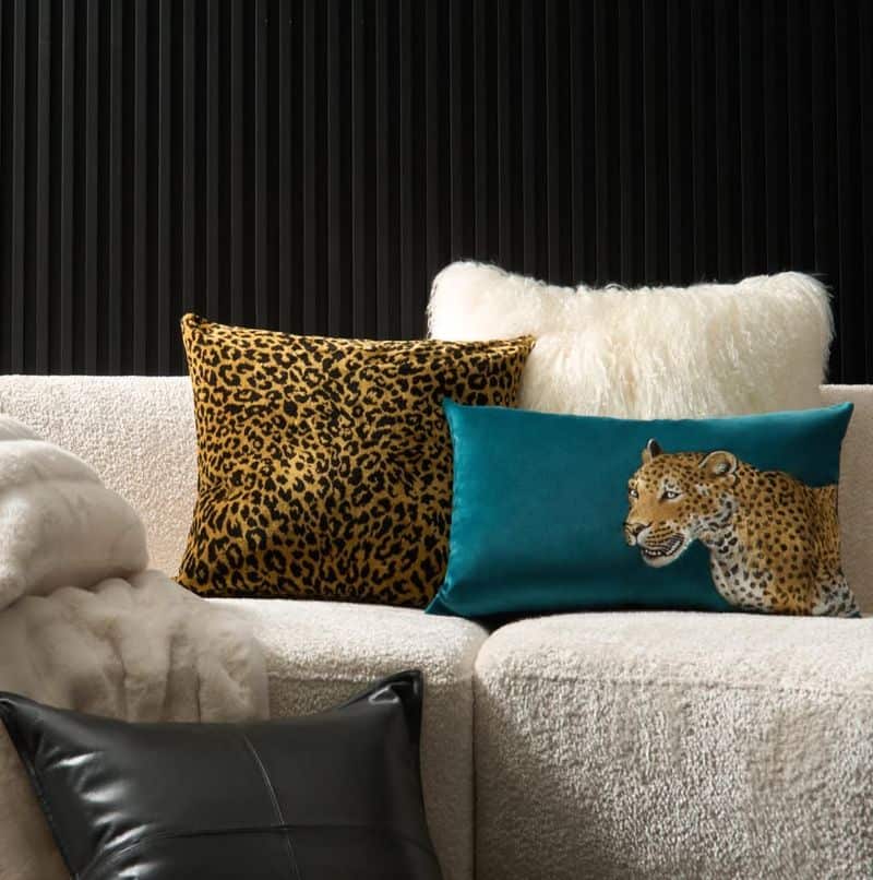 Leopard Print Throw Pillow