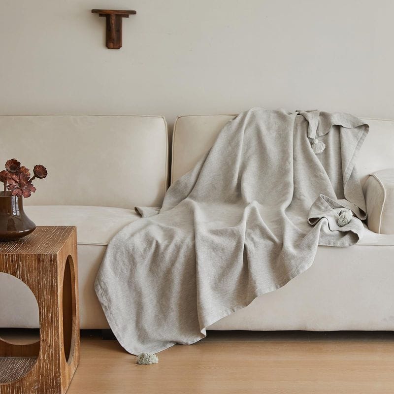 Linen Throw Blanket