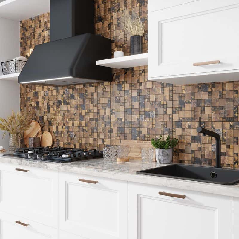 Metallic Mosaic Tiles