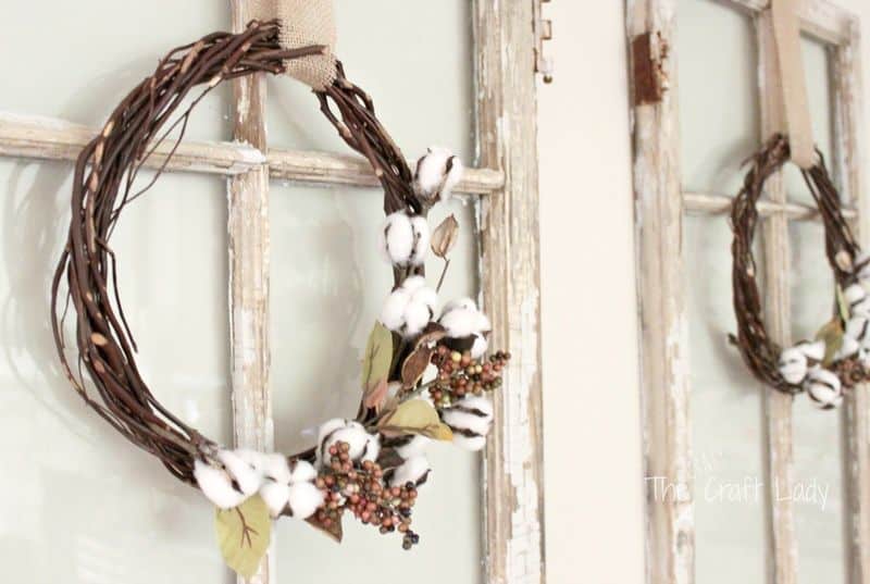 Cotton Boll Wreath