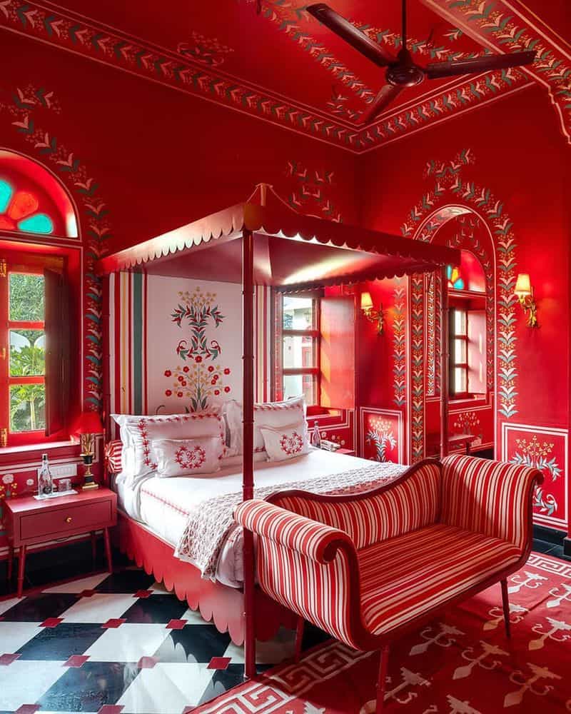 Scarlet Bedroom Serenity