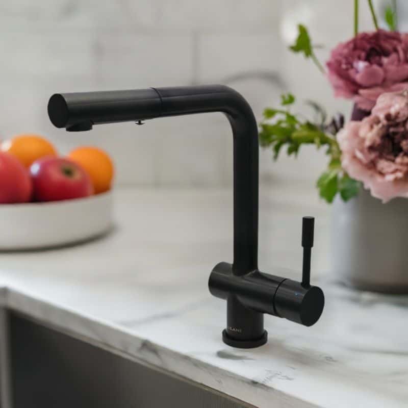 Sleek Black Touchless Faucet