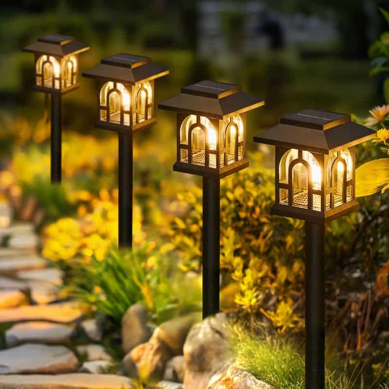 Solar-Powered Lantern Path