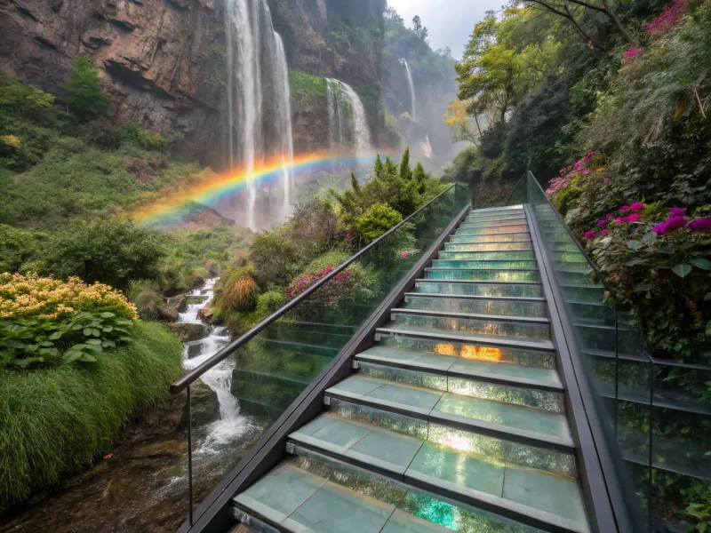 The Crystal Cascade of Rainbow Valley