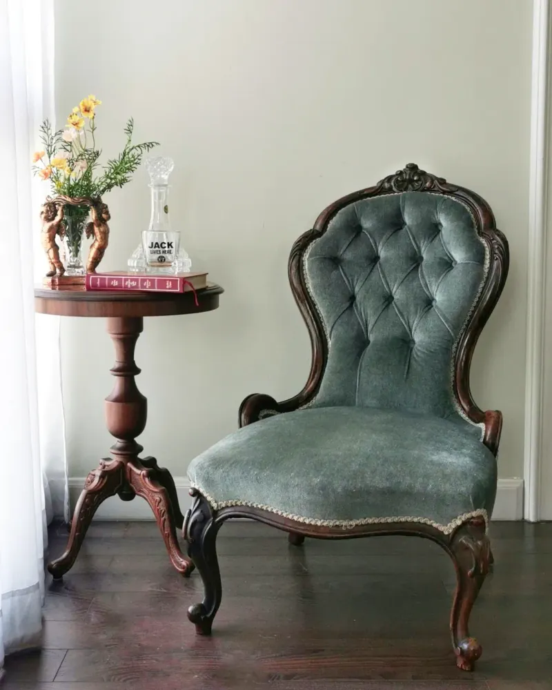 Victorian Mahogany Accent Chair