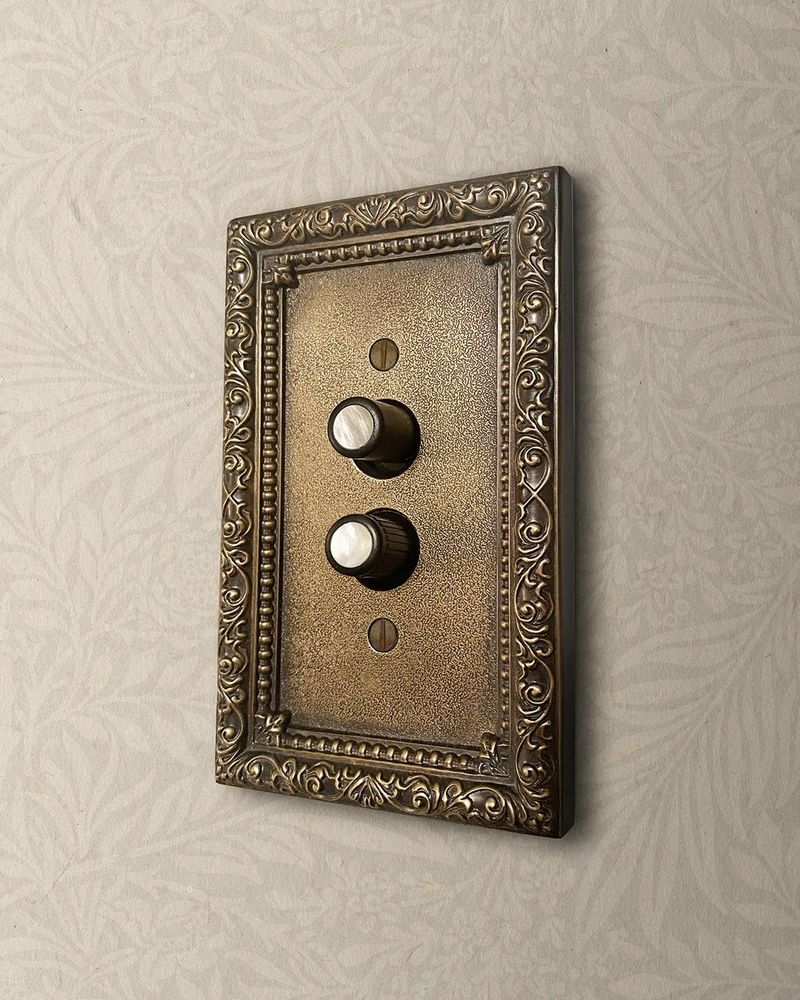 Vintage Brass Light Switch Plates