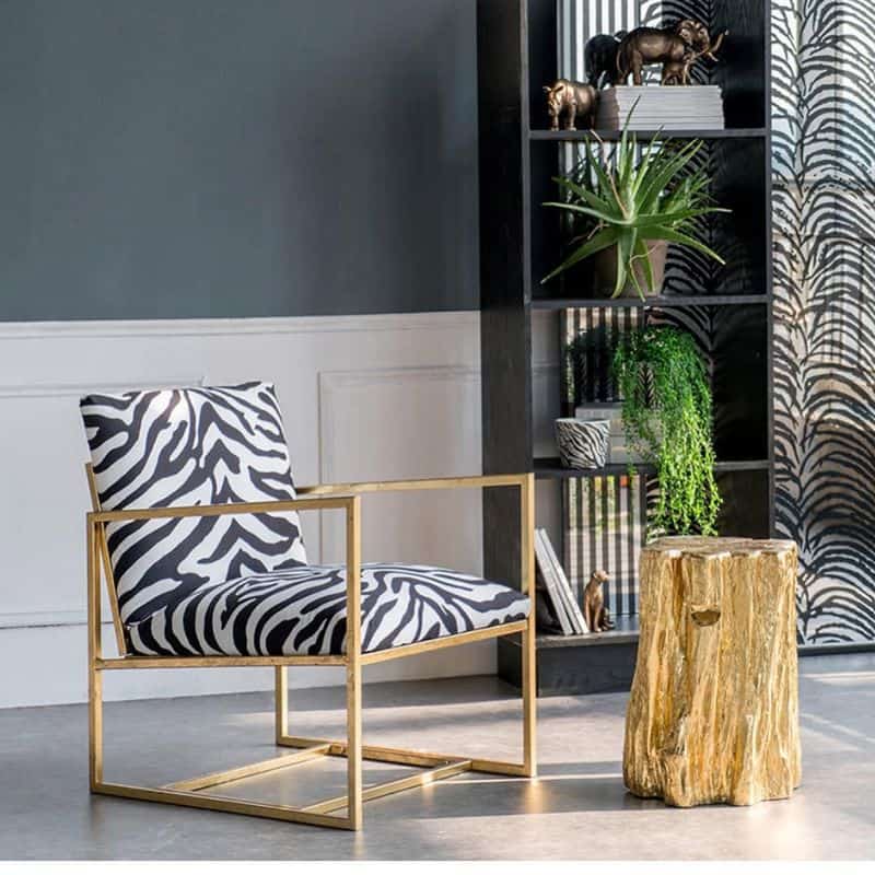 Zebra Print Accent Chair