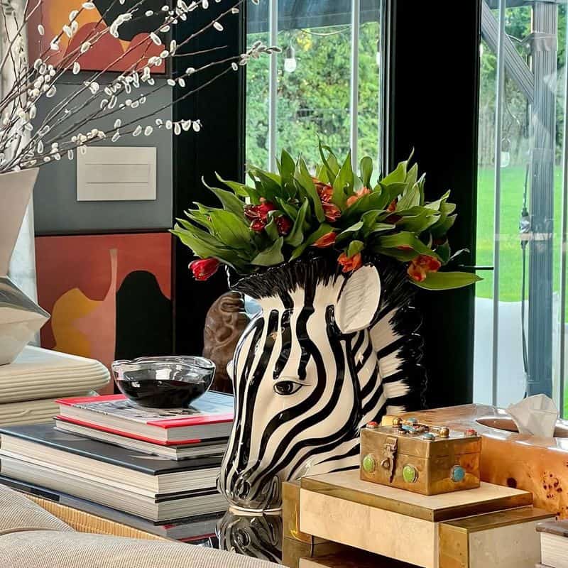 Zebra Print Vase