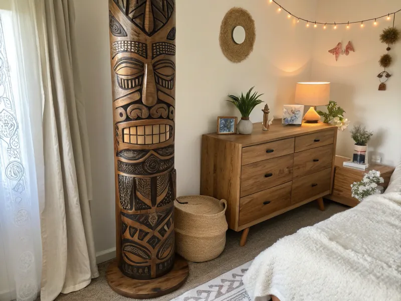 Rustic Wooden Totem