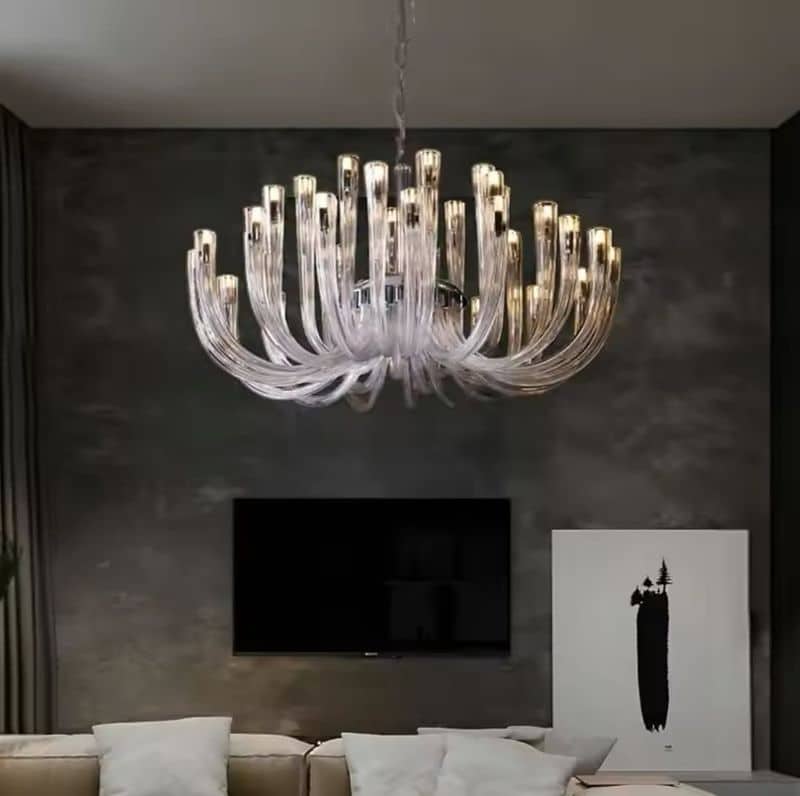 Art Deco Glass Chandelier