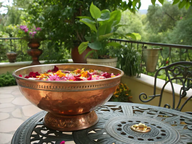 Copper Bowls for Outdoor Spaces