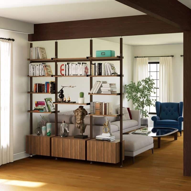 Bookshelves with Open Shelving