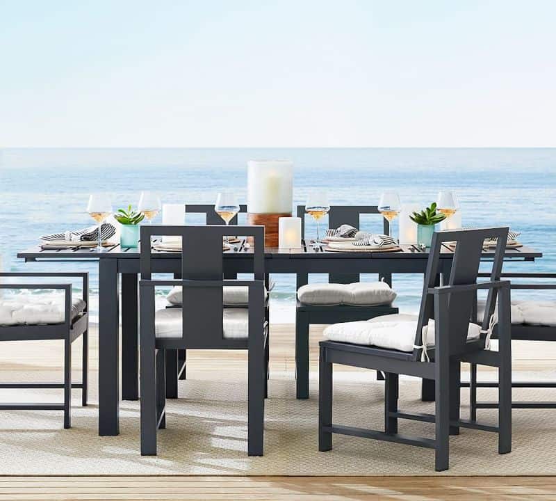 Pottery Barn Indio Metal Rectangular Dining Table