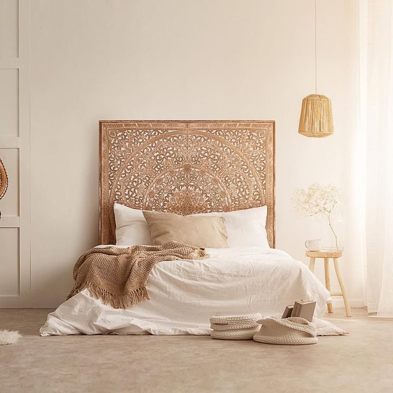 Carved Wood Headboard
