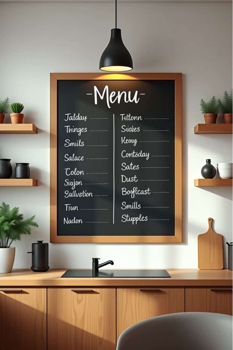 Chalkboard Menu