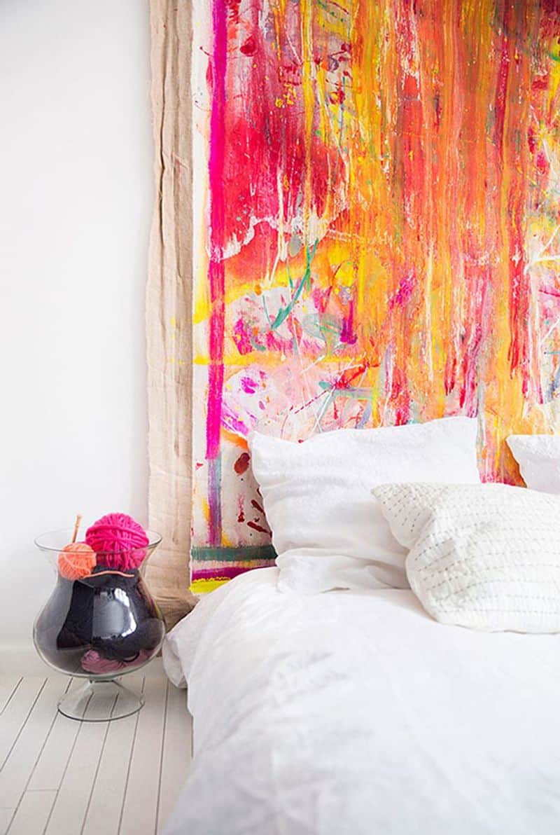 Colorful Tufted Headboard