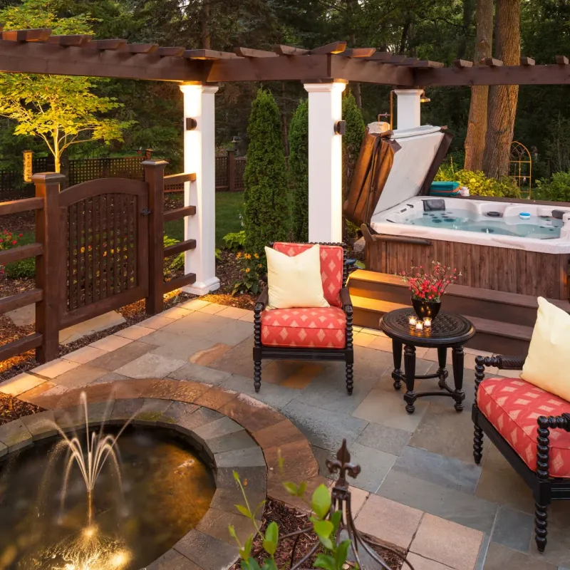 Deck with Water Feature