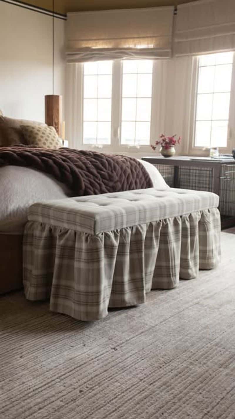 Eclectic Skirted Bench