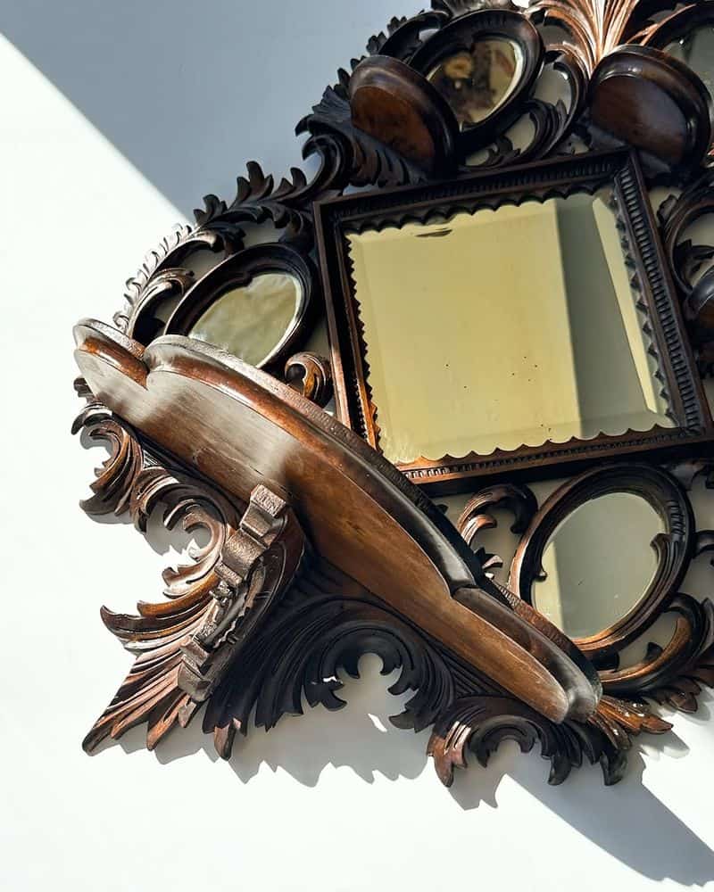 Elegant Carved Wood Mirror