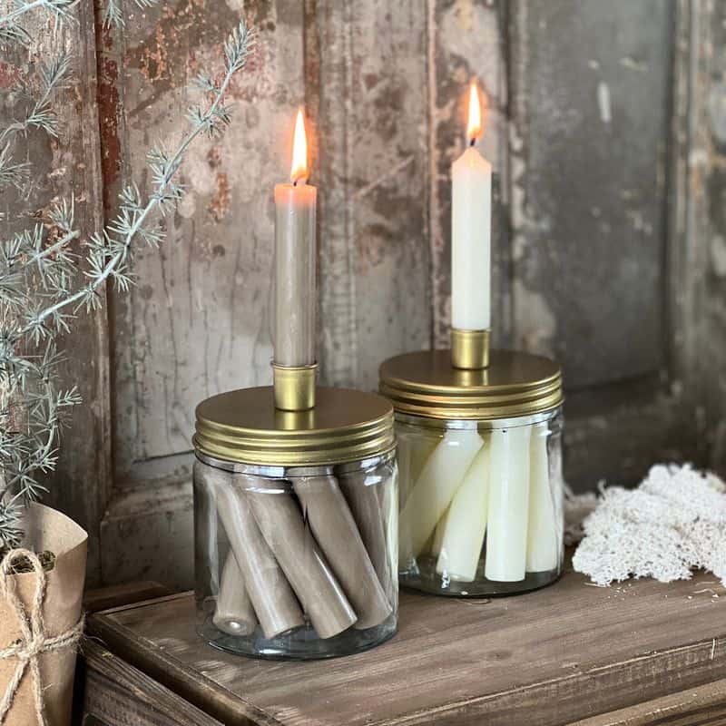 Glass Jar Candle Holders