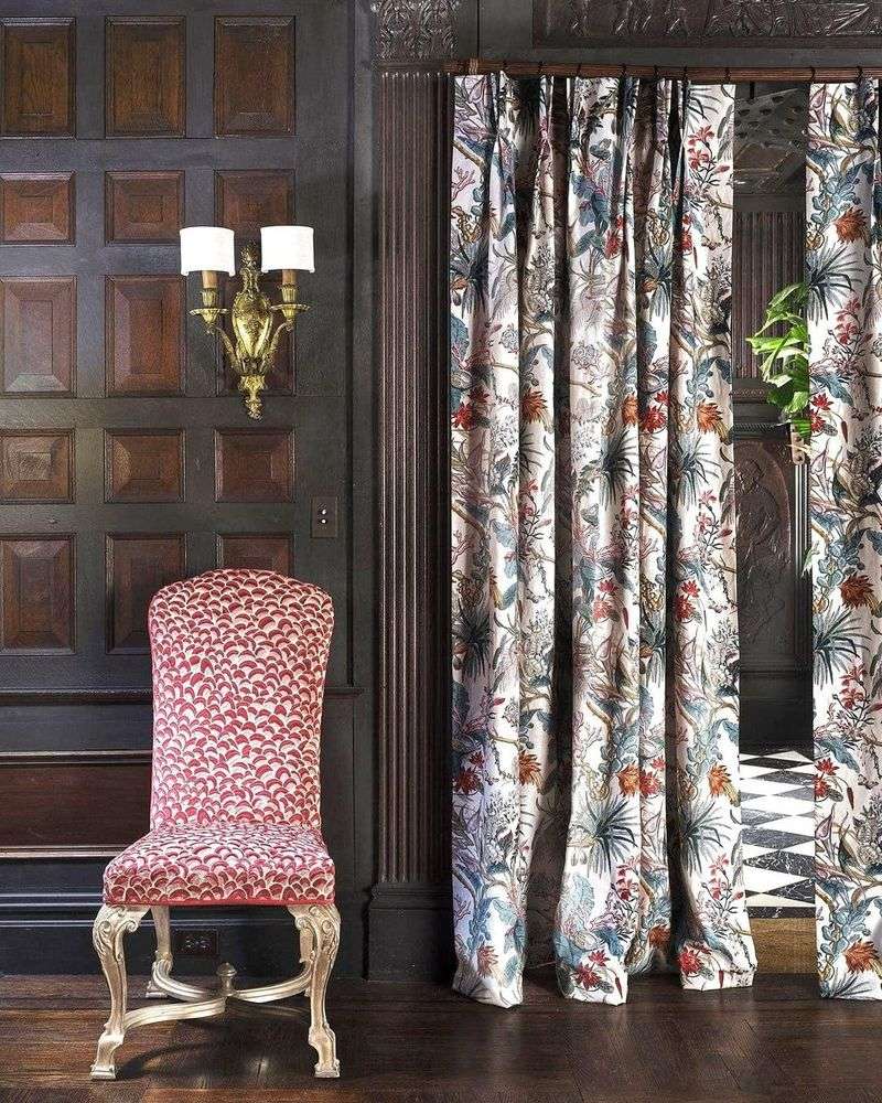 Floral Embroidered Curtains
