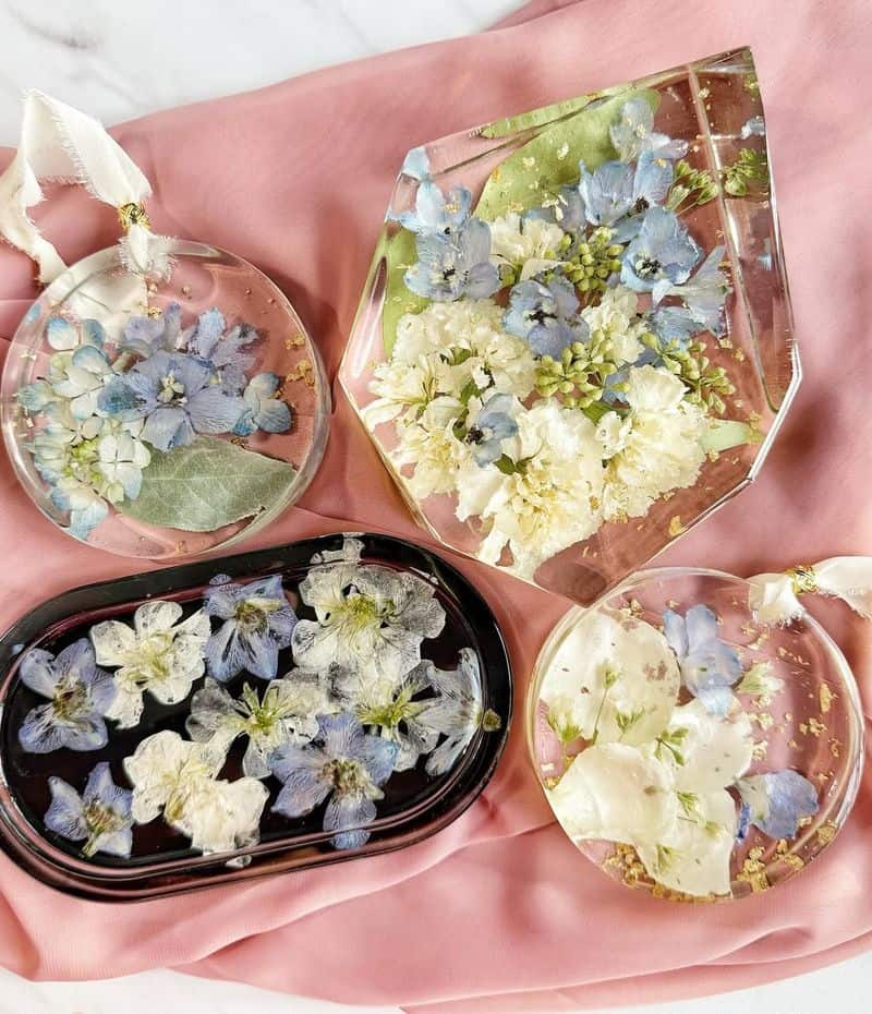 Floral Resin Coasters