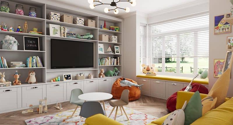Living Room and Playroom Fusion