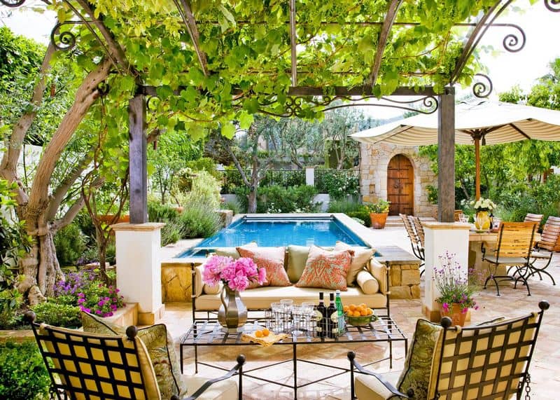 Inviting Patio with Warm Glow