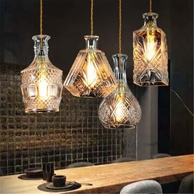 Glass Bottle Pendant Lights