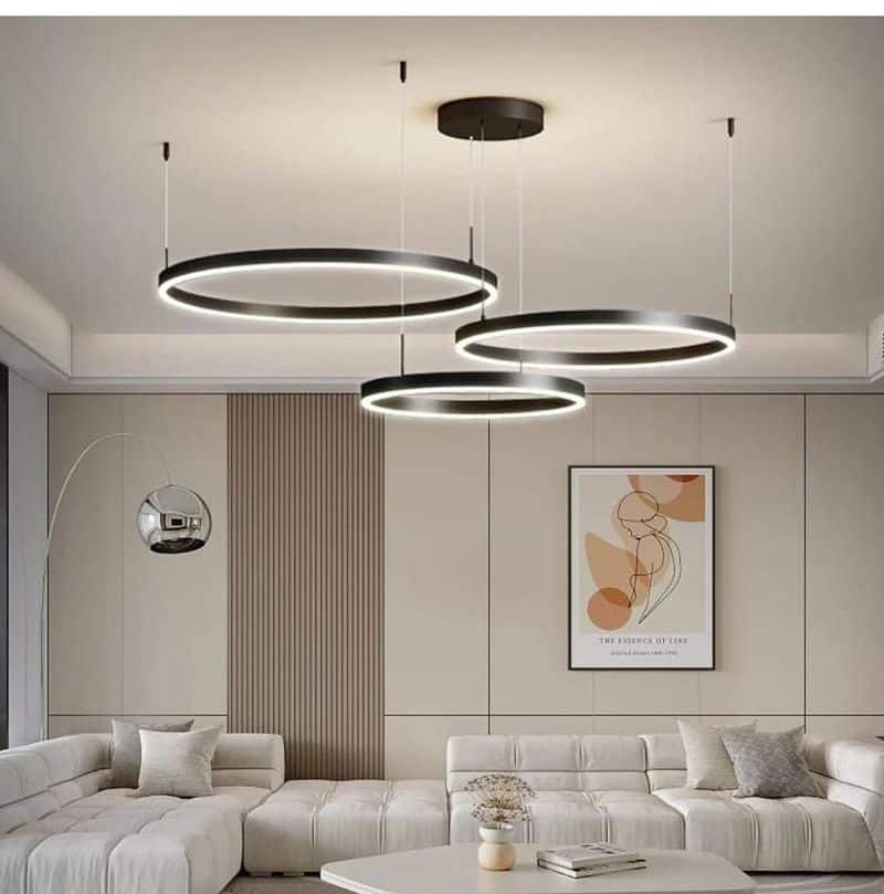 Minimalist LED Ring Chandelier