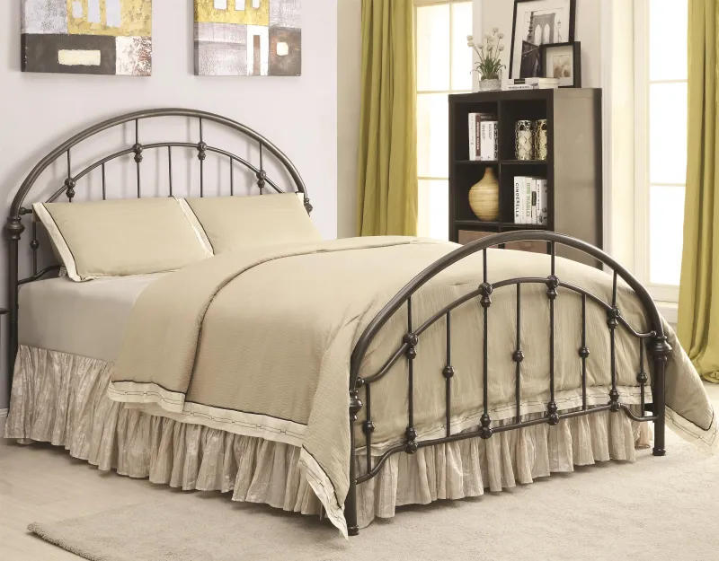Curved Metal Headboard Bed