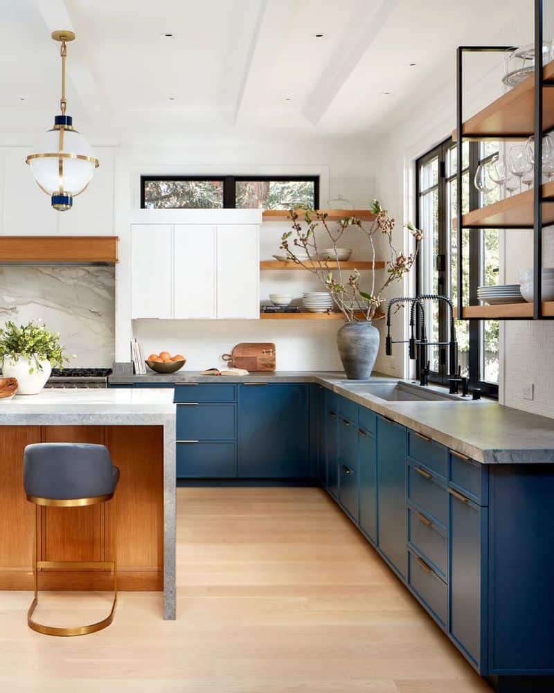 Navy Blue and Brass