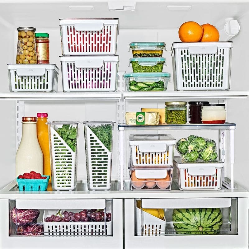 OXO Good Grips 4-Piece Refrigerator Storage Bin Starter Set