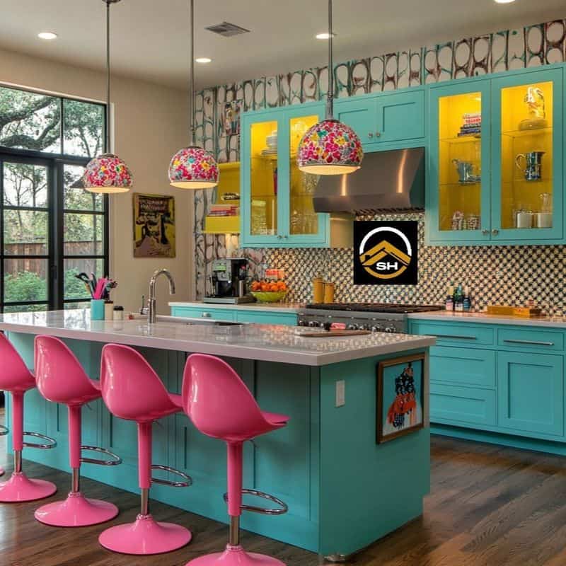 Opt for Colorful Cabinetry