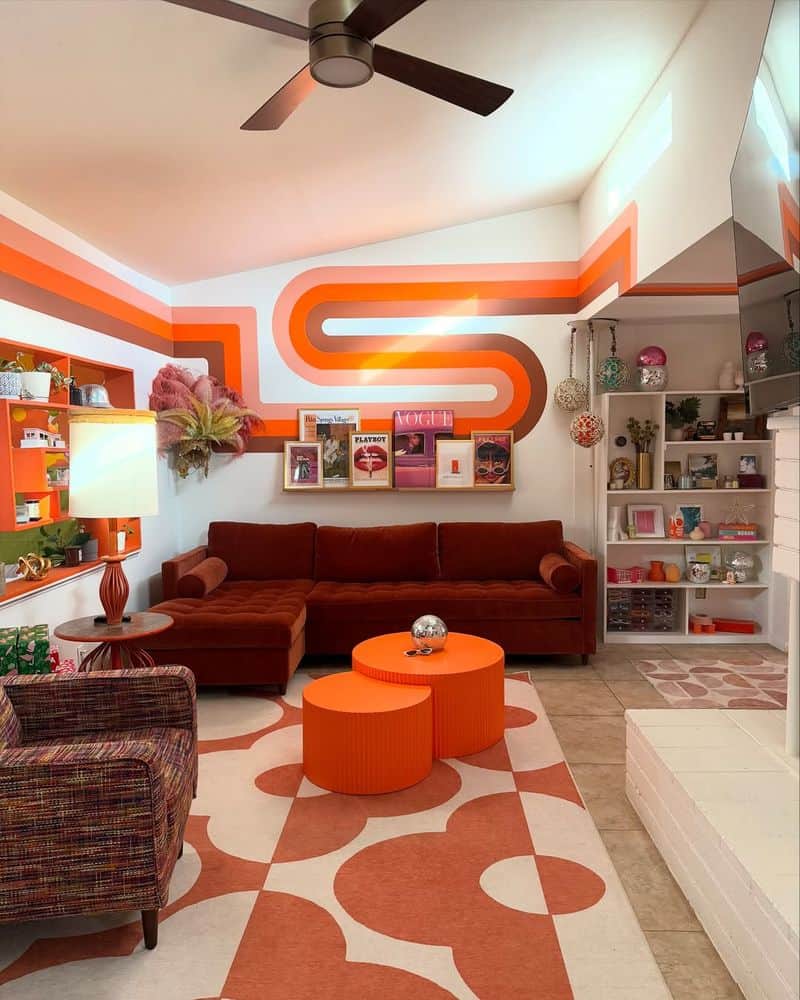Orange Accent Wall
