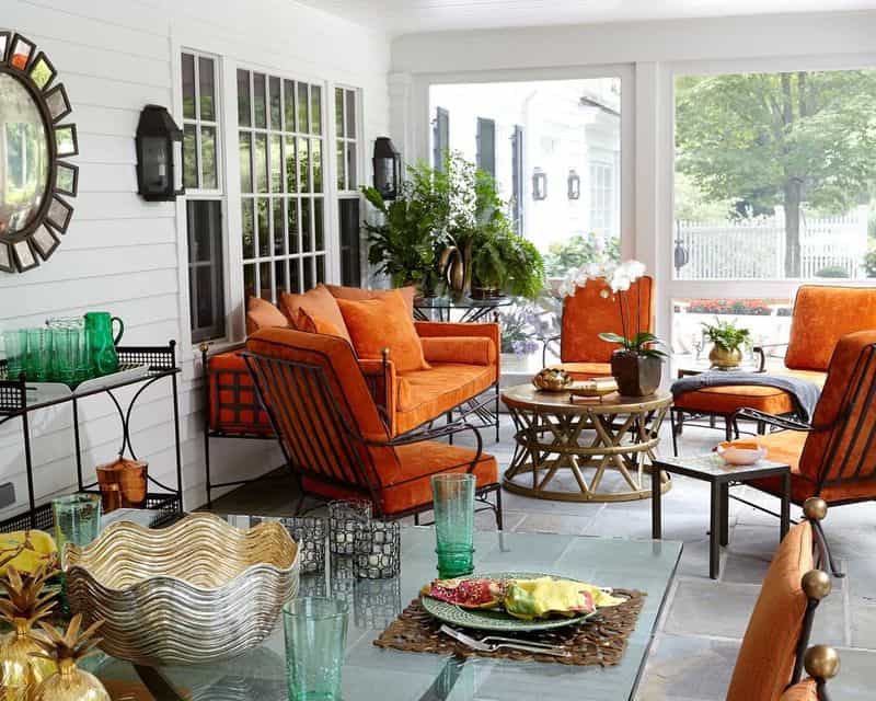 Orange Outdoor Decor