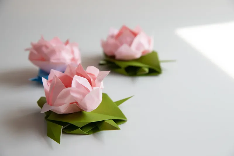 Paper Lotus Table Centerpiece