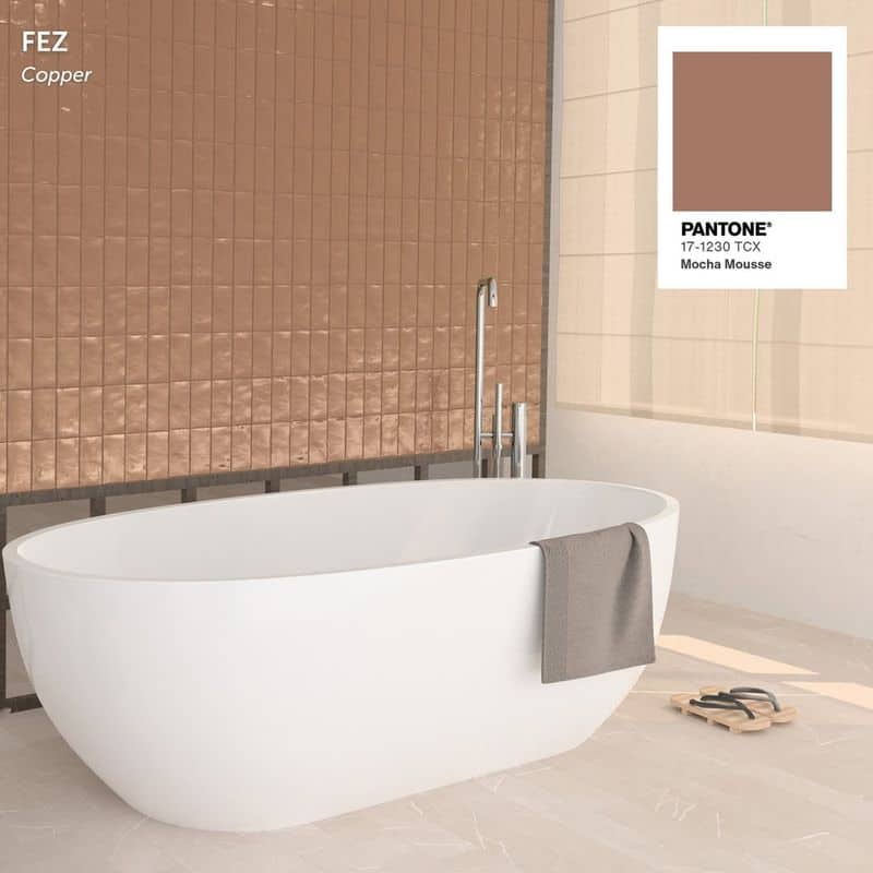 Pantone 'Mocha Mousse' Tiles